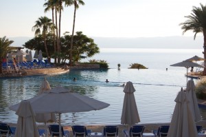 Infinity Pool at the luxurious Moevenpick Dead Sea Hotel and Resort
